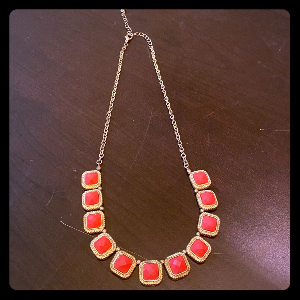 Coral pink necklace